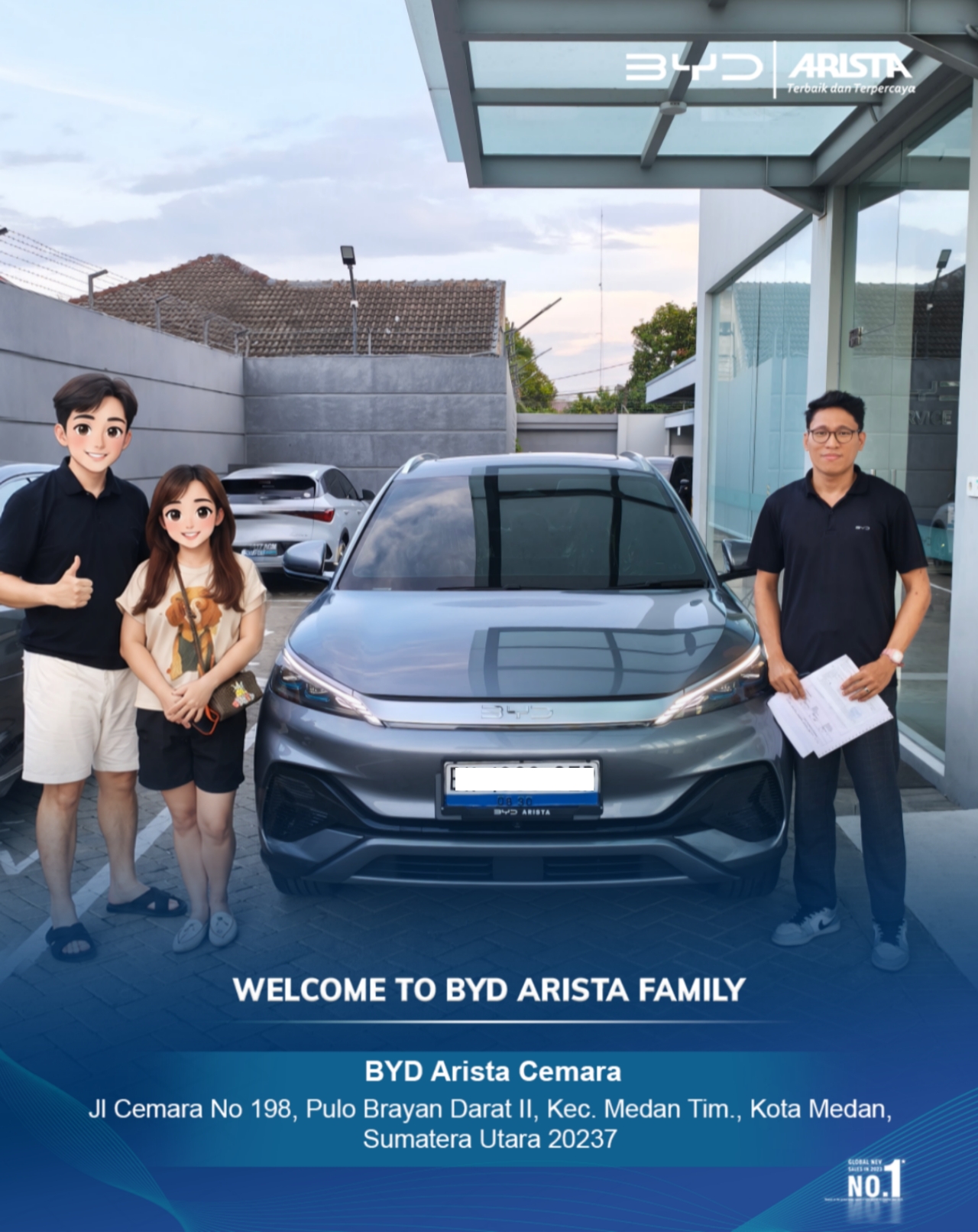 Serah Terima Unit BYD dengan Customer 